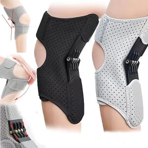 SJJL with Powerful Rebound Springs Knee Assistive Device Non-Slip Breathable Knee Protection Booster  Adjustable Brace Joint Support