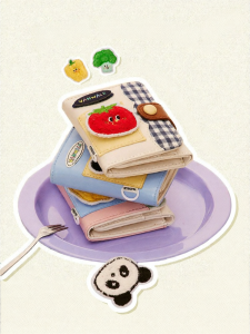 VANWALK | Cute Panda Mini Wallet With Magnetic Closure Card Storage