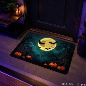 VIKAMA Gothic Batwing Floor Mat Anti Slip Absorbent Welcome Mat Entrance Carpet Home Decor