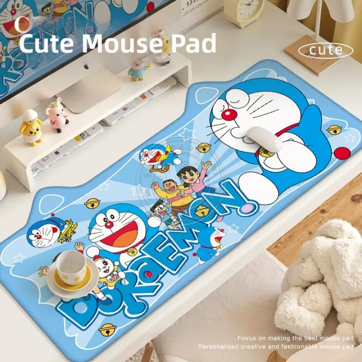 Doraemon Cartoon Shaped Cat Ears Extra Large Mouse Pad