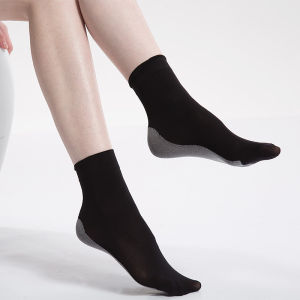 Manzi 42001 Mancel Genuine Goods 100D Bamboo Charcoal Non-Slip Sole Womens Socks Not Transparent Meat Short Stockings Thick Socks