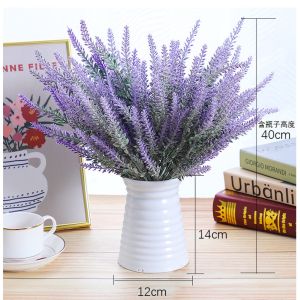 【On Sale】38cm Hyacinth Lavender Artificial Flowers Bouquet Fake Flowers for Vase Home Room Decor DIY Wreath