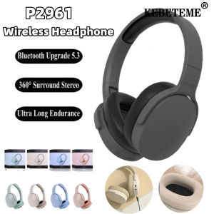 KEBETEME หูฟัง V5.1บลูทูธแบบครอบหูพับได้น้ำหนักเบาหูฟังไร้สายหูฟังสำหรับเดินทางสมาร์ทโฟนคอมพิวเตอร์แล็ปท็อปชุดหูฟังสเตอริโอไฮไฟพร้อมไมโครโฟน