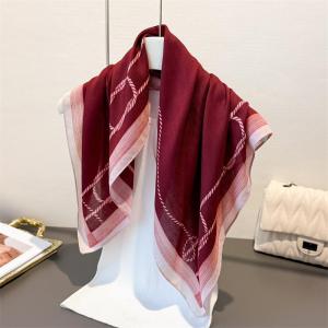 Khăn Choàng Nhỏ Bằng Vải Lanh Cotton Pha Trộn Lụa Nhung Cho Nữ Mùa Hè 2025 Trang Trí Trang Phục Phụ Kiện Khăn Choàng Trùm Đầu