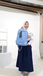 Backpack Sekolah Anak Laki-Laki Remaja Desain Modern Tahan Air - Bahan Kanvas Warna Cerah