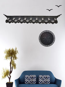 New Chinese Style Roof Tile Wall Decor Plastic Shingles Indoor Outdoor Irregular Shape Tea Room Entrance Living Room Door Head Window