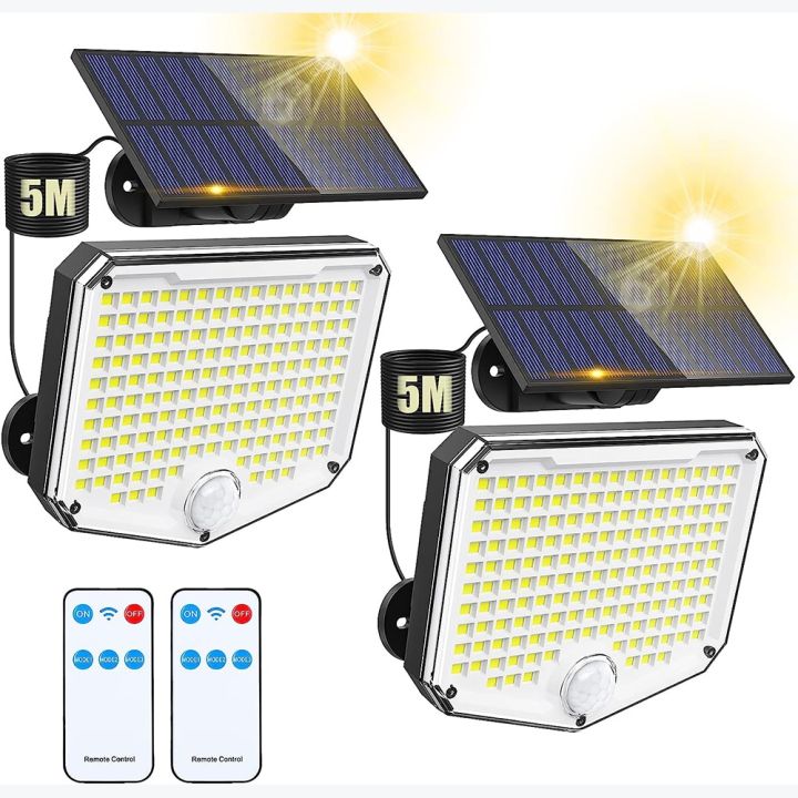 210LED Outdoor Solar Flood Light,Independent Solar Panel Security Light ...