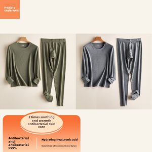 Heatin Winter Thermal Underwear Set Mens Womens Velvet Fabric Warmth 99% Antibacterial Traditional Chinese New Year Red