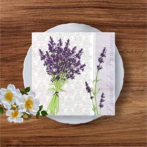Dinner Party Napkins Serviettes Paper Disposable - Colour Floral Purple Flower [NSP057]