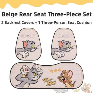 CapitAuto | Linen Breathable Cartoon Car Seat Pad