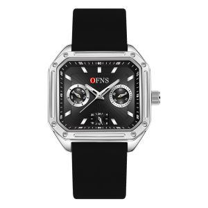 Sanda | OFNS Fashion Luxury Womens Square Quartz Watch Simple Silicone Strap Casual Gift for Women Wristwatch Relogio Feminino