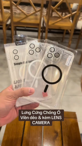 Ốp điện thoại LIKGUS kèm Lens bảo vệ camera lưng cứng viền dẻo 16 pro max 15 14 13 Plus 12 11 ProMAX phụ kiện MinnSTORE