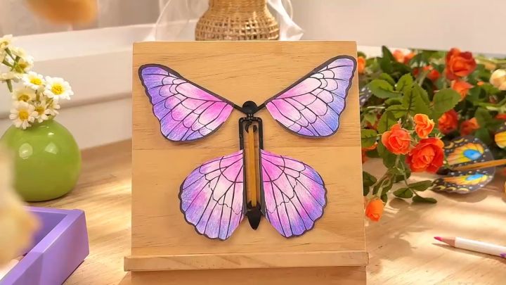 Pcs Flying Butterfly Toys Wind Up Powerd Surprise Joke Fun