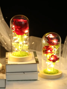 The Little Prince Preserved Rose Glass Cover LED Lamp | A must-have romantic confession birthday and Valentines Day gift