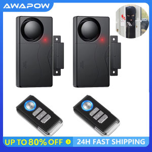 Awapow Wireless Door Alarm With Remote Control Anti-Theft Door And Window Security Alarms Home Security Sensor Burglar Alarms