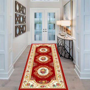 VIKAMA Crystal Velvet Soft And Non-Slip Vintage Boho Persian Carpet Laundry Room Hallway Kitchen Living Room Bedroom Mat