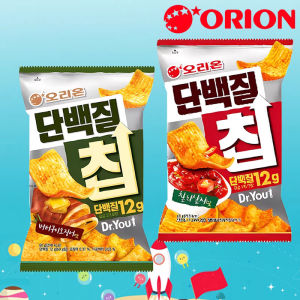 Good Friend Dr.You Protein Crisps Spicy Grilled Squid Flavor Leisure Snacks 60g Wave Shaped Puffed Food Korean Made