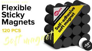 20x2 Flexible Magnet Dot Self Adhesive Round Small Magnetic Stickers with Adhesive Backing Peel & Stick Magnets Stickers for DIY