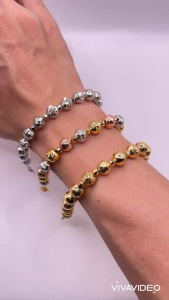 Lắc đeo tay hạt bi chất liệu bằng titan thiết kế kiểu đáng hạt bi 8 li bền đẹp không phai màu trangsucmoiluatuoi.RIN