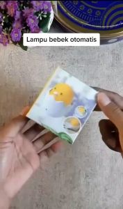 Anto Shop ID - Lampu Tidur LED Telur Ayam Sensor Cahaya Dekorasi Kamar Night Light Lamp Chicken Egg Bebek Duck Unik