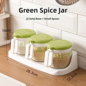 CHAHUA | Household Glass Spice Storage Container Set