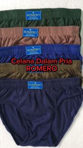 6 Pcs Celana Dalam Pria Dewasa Bahan Katun Murah Merk ROMERO Ukuran M L XL XXL