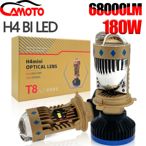 CAMOTO H4 LED Canbus Mini Projector Laser Lens H4/9003/HB2 Hi/Lo 180W Automobiles Headlight Bulb 68000LM High Power Super Bright