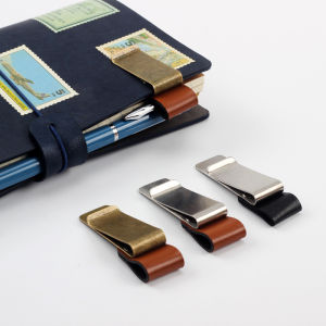 Bronze Travel Notebook Accessories Metal Clip-On Leather-Imitated Pages Small Clip-for Business And Daily Learning