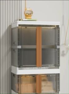 Clozet Box กล่องใส่เสื้อผ้าพับได้ ประกอบง่าย มีฝาปิด กันฝุ่น วางซ้อนกันได้ แถมสายรัดกันหล่น 2 ชิ้น สินค้าพร้อมส่งจากไทย