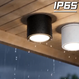 LANGYUE LED Downlight Outdoor Waterproof IP65 3 Colors GX53 Spotlight Aluminum Ceiling Light Pin Lamp For Indoor Living Room Eaves
