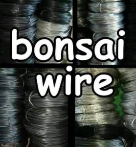 4 meters bonsai wire black coated and plain aluminum