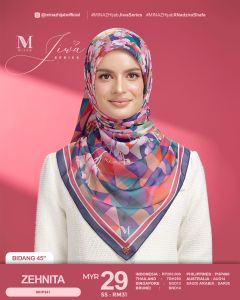 🔥 FLASH SALE 🔥  MINAZ TUDUNG BAWAL PRINTED JIWA BIDANG 45