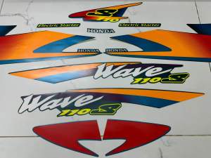 Bộ tem honda Wave S 110 hàng nhập Thái Lan màu xanh đen