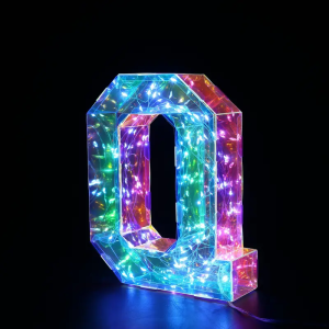 Glam Style LED Marquee Letters & Numbers - Battery Box Dual Power Option Multicolor Light-Up Indoor Decor for Wedding Party