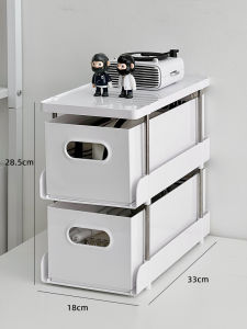 Acrylic Desktop Drawer Style Storage Box Desk Stationery Miscellaneous Books Dustproof Organizer Box Rectangular Shape 2 Layers