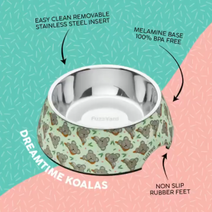 FuzzYard Pet Easy Feeder Dog Bowl Removable Stainless Steel Insert | BPA Free - Design 1 (S/M/L)