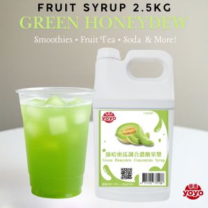 YOYO Green Honeydew Fruit Syrup 2.5kg - Smoothies Fruit Tea Soda & More!