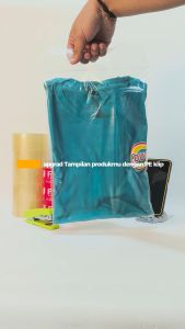 PLASTIK ZIPLOCK / KLIP POND UK. 25X35 + 5CM Warna Bening Hitam Putih Isi 100 Lembar