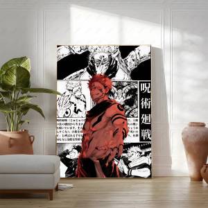 Bandai | Japanese Anime Dark Fantasy J-Jujutsu K-Kaisen Canvas Painting Shonen Satoru G-Gojo Anime Art Posters Print Bedroom Home Decor