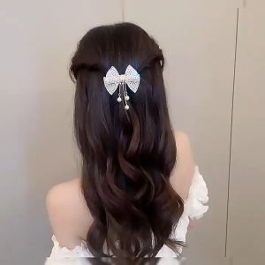 Heabety Hot Sale พู่โบว์ คลิปมุก ผ้าโพกศีรษะ หัวผู้หญิง คลิปครึ่งอเนกประสงค์