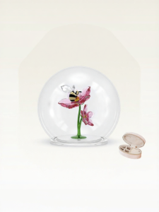Swarovski | Bee and Flower Glass Ball Ornament