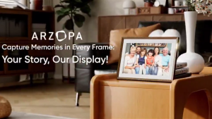 ARZOPA D10 Digital Picture Frame 10.1 Inch Smart WiFi Digital Photo Frame 32GB with 1280x800 IPS Touch Screen Auto-Rotate and Slideshow Share Photos Videos Music Alarm