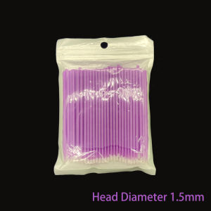 100Pcs Up Paint Micro Brush Tips 1.5mm Mini Car Touch Up Paint Micro Brush Purple Auto Applicator Sticks Detailing Car Products