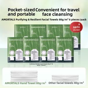 AMORTALS | Portable Disposable Face Wash Towels Handkerchiefs Pocket Size Cleansing Towels Small Pack Er Mou Tang Cosmetic Tools