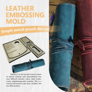 Leather Brush Holder Set of 3 with Die Cutting Easy Material Handling Simple And Durable Knife Template for Craft Supplies