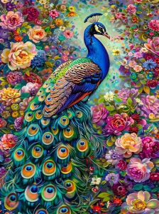 HUACAN Diamond Painting New Arrival Peacock Animal Hobby Creative Handicrafts Mosaic Rose Peony Flortal Home Wall Artwork