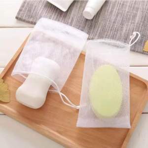 Exfoliating Mesh Soap Saver Pouch Bubble Foam Net Handmade Soap Mesh Bag Body Facial Cleaning Tool