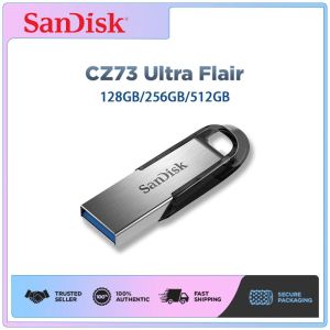 SanDisk CZ73อัลตร้าไหวพริบ100% ต้นฉบับ128GB 256GB 512GB 1TB 2TB (ความเร็วสูงถึง150เมกะไบต์/วินาที) USB3.0หน่วยความจำแฟลชไดร์ฟ