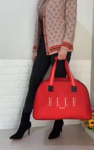 TJS TAS TRAVEL ELLE MAROON TRAVEL BAG TAS PAKAIAN TF034