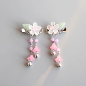 Spring Style Childrens Hanfu Hair Accessories Girls Step-Rock Hair Clips Bangs Photography Props Baby Tassel Hair Clips